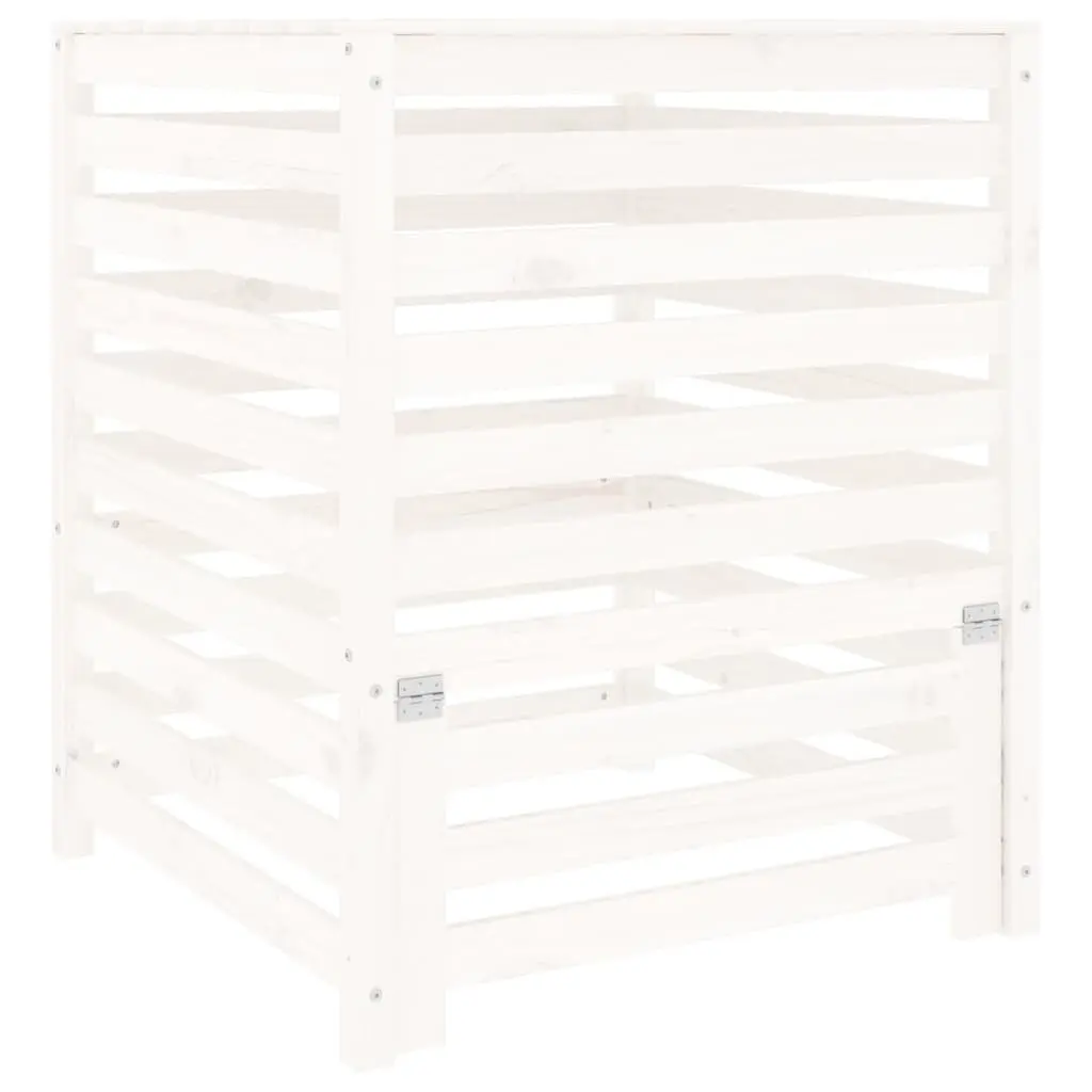 White Solid Pine Composter Bin 82.5x82.5x99.5cm