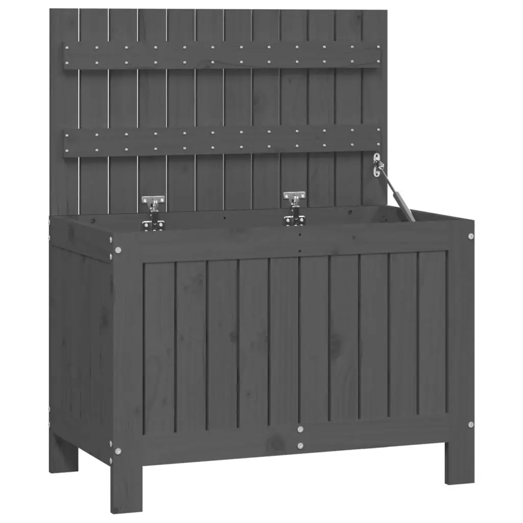 Grey Wooden Garden Storage Box