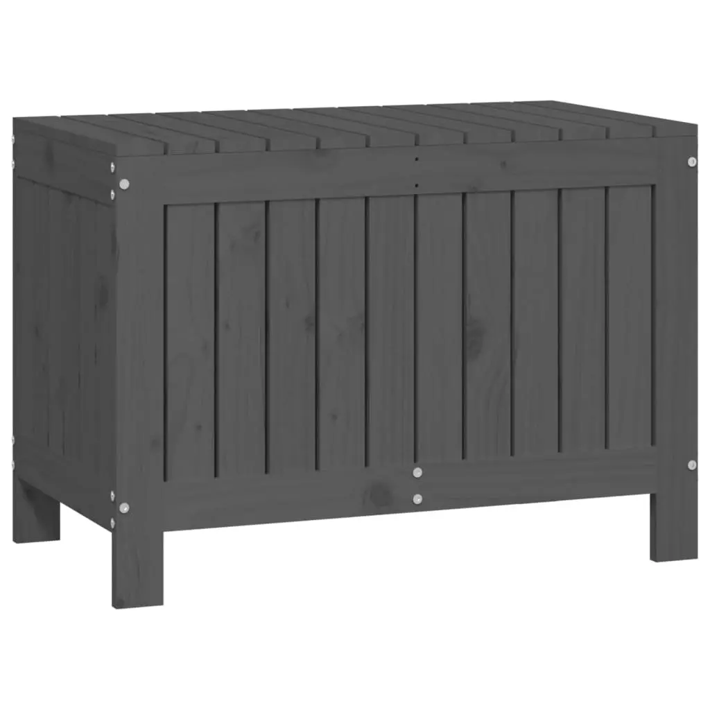 Grey Wooden Garden Storage Box