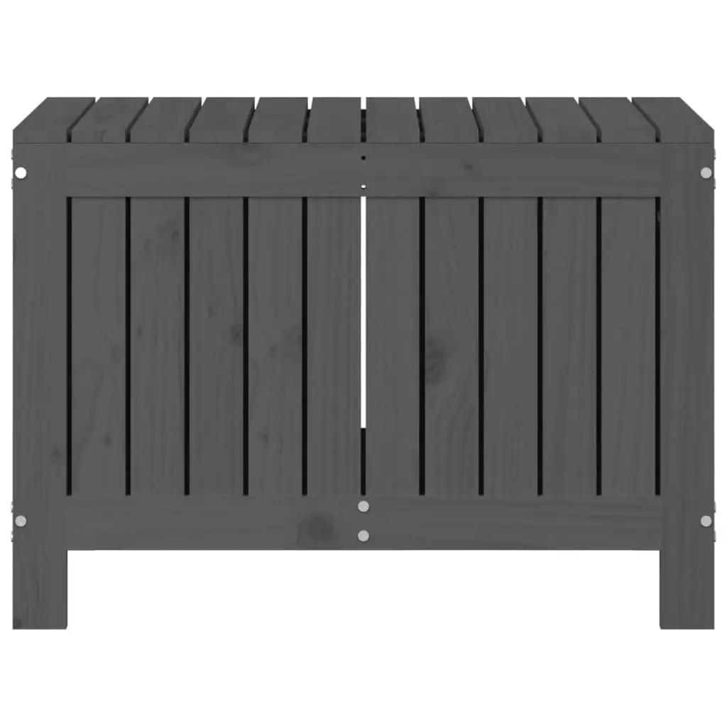 Grey Wooden Garden Storage Box