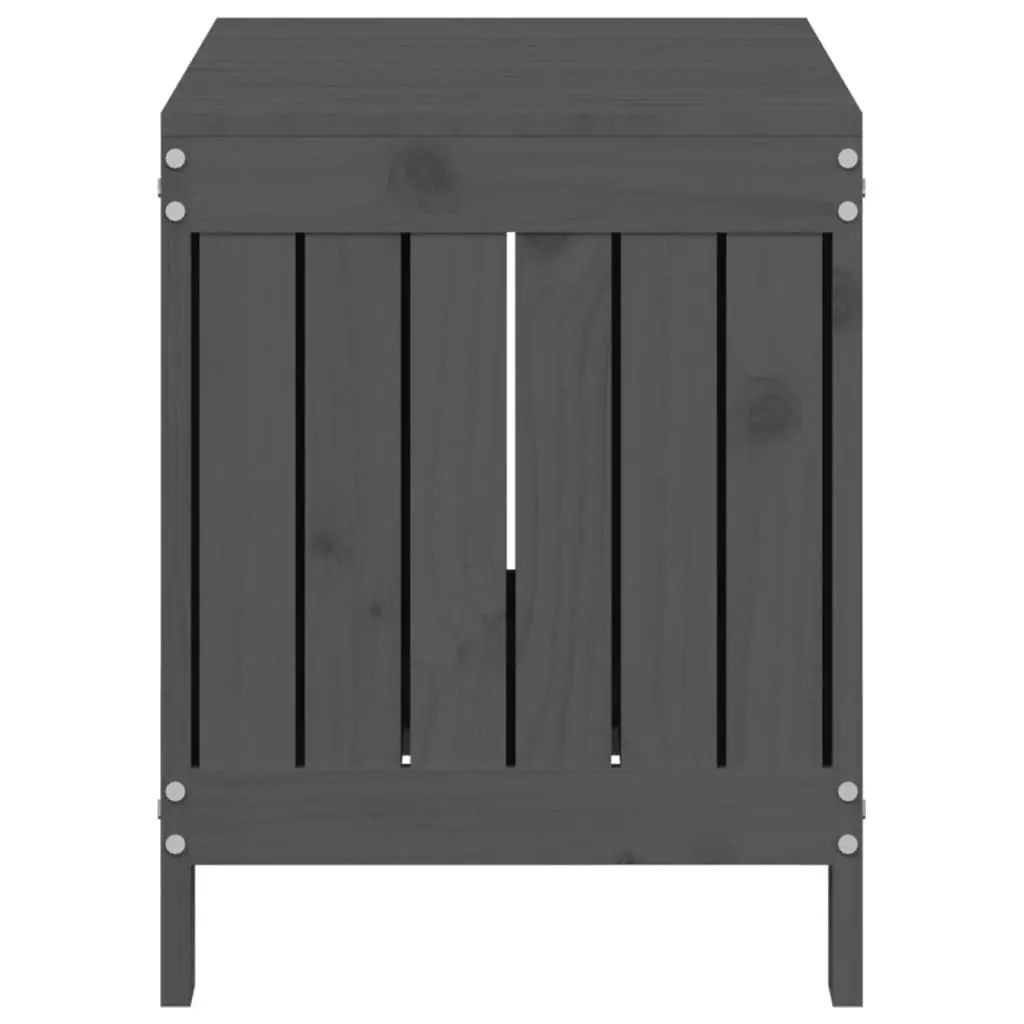Grey Wooden Garden Storage Box