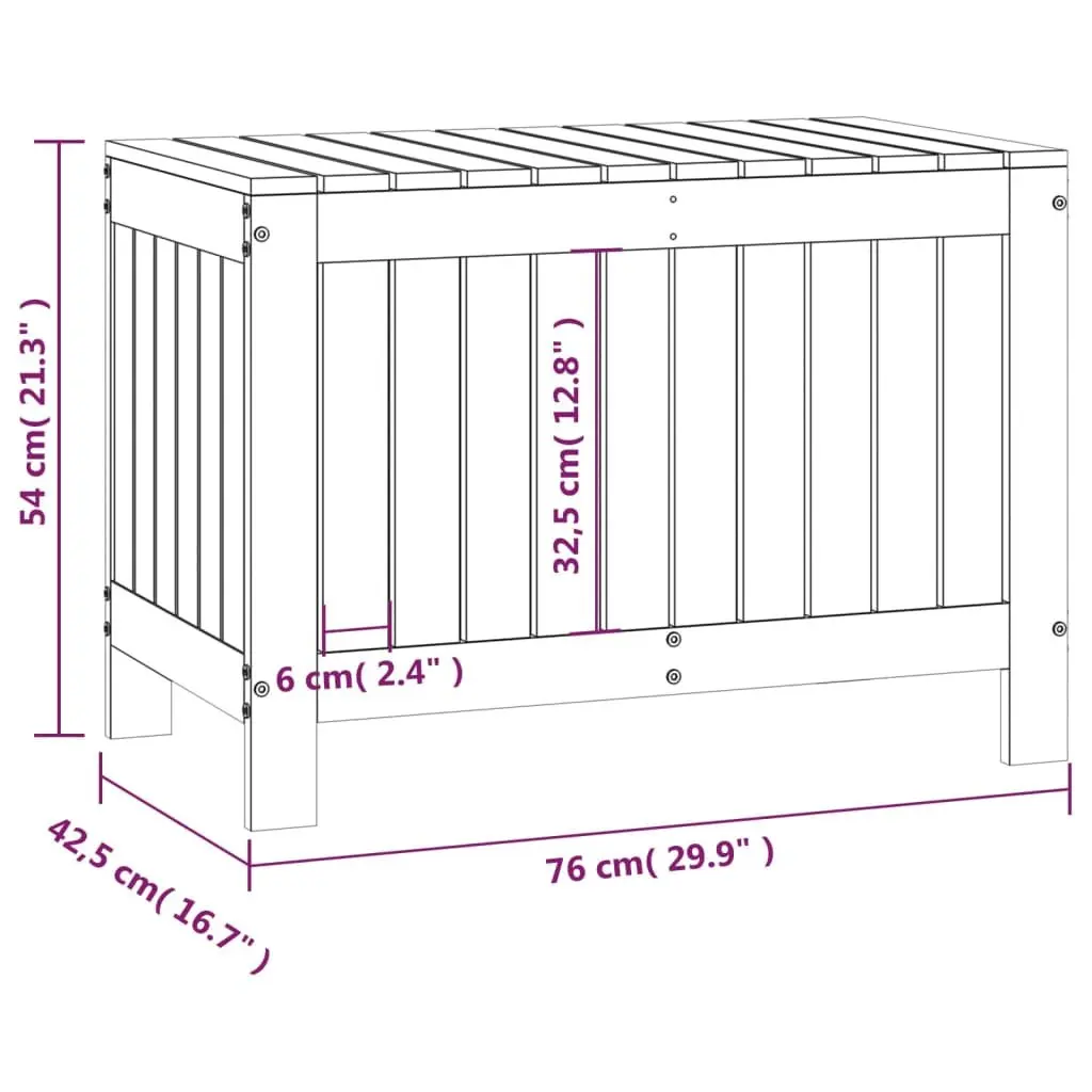 Grey Wooden Garden Storage Box