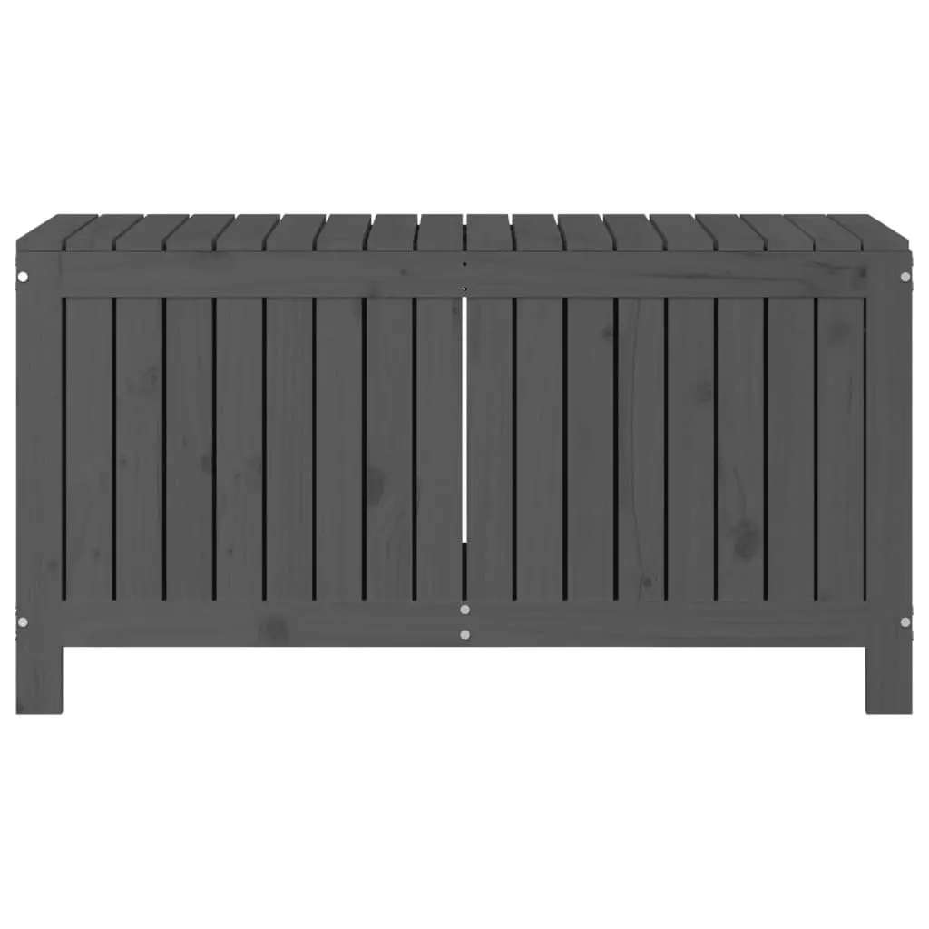 Garden Storage Box Grey Solid Wood Pine 115x49x60 cm Outdoor