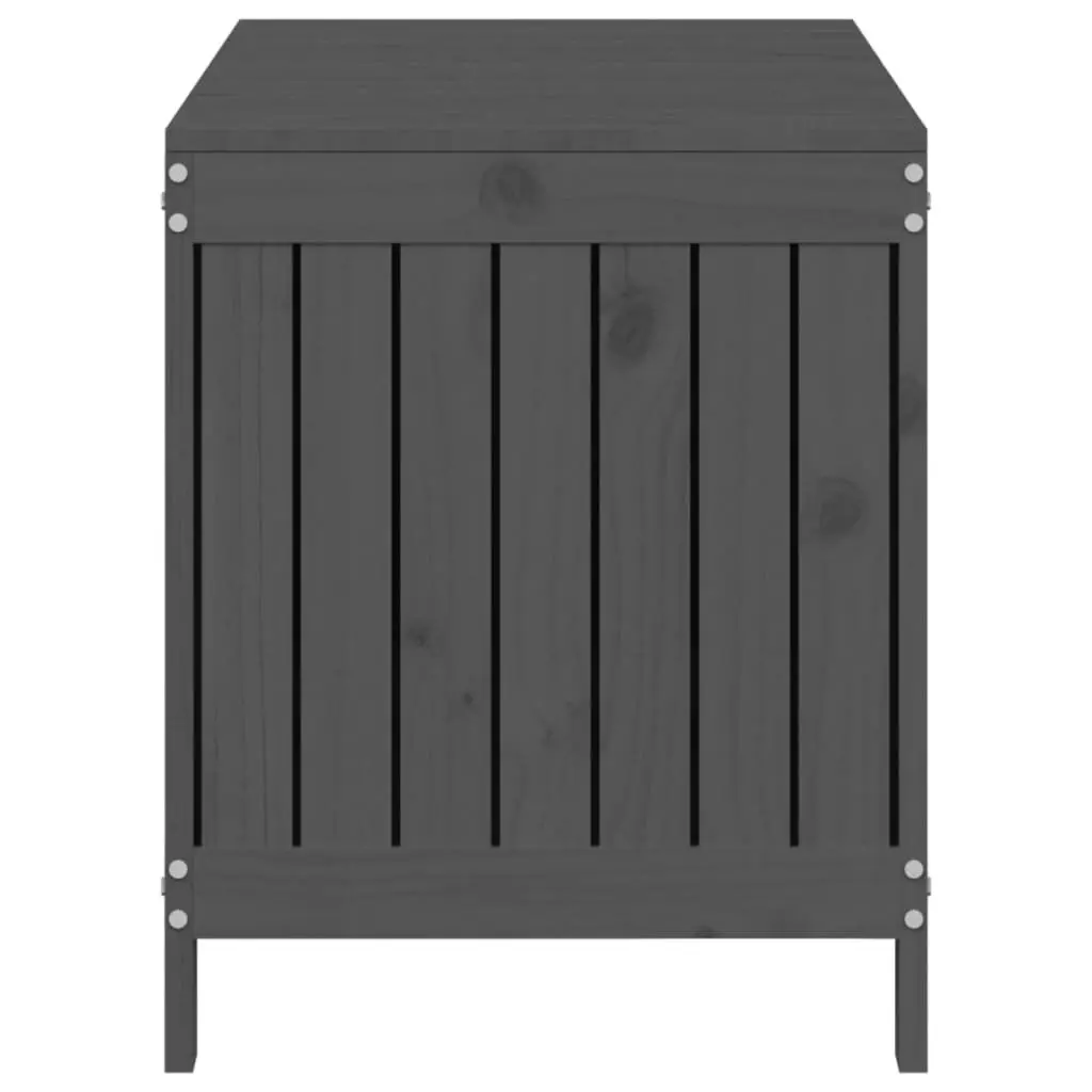 Garden Storage Box Grey Solid Wood Pine 115x49x60 cm Outdoor