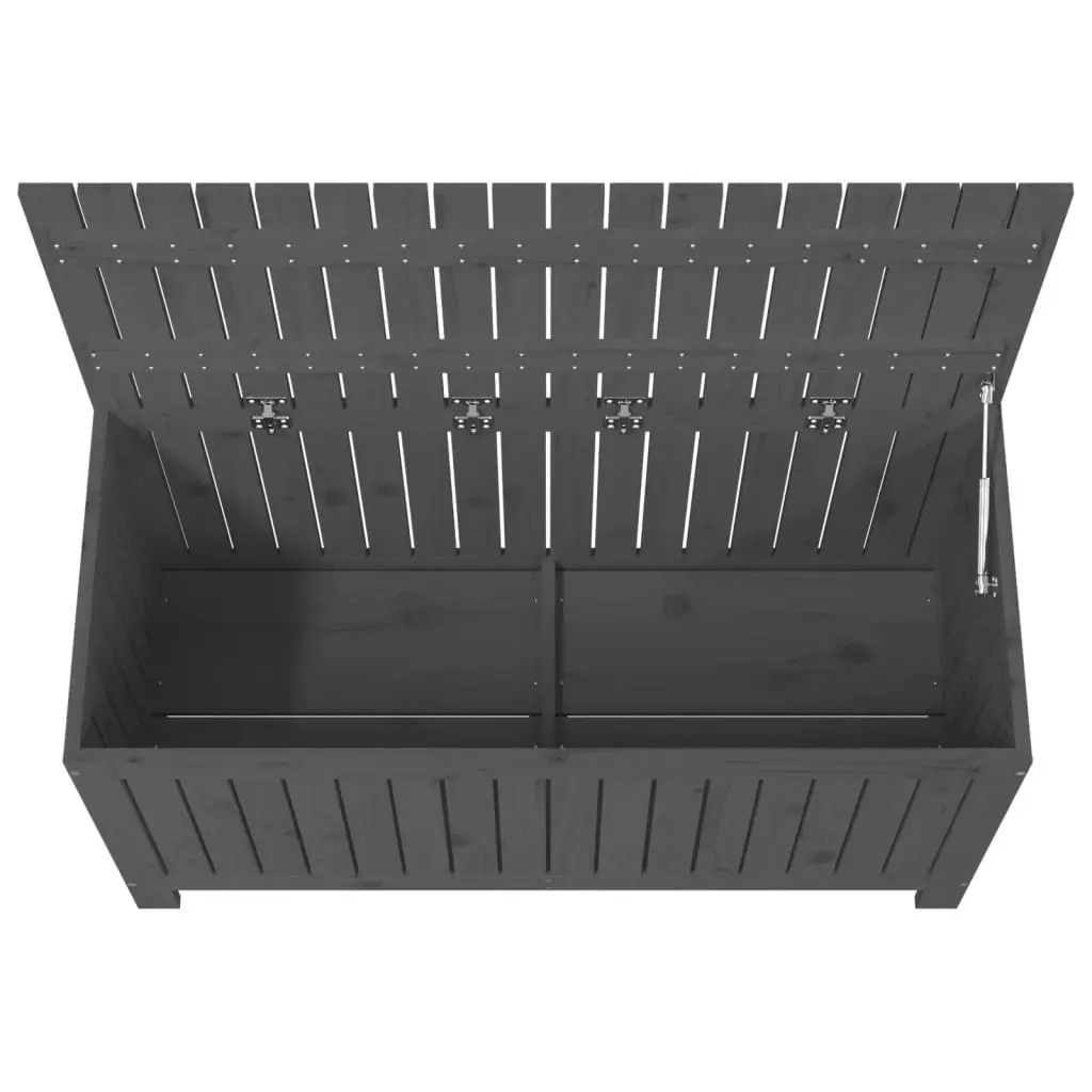 Garden Storage Box Grey Solid Wood Pine 115x49x60 cm Outdoor