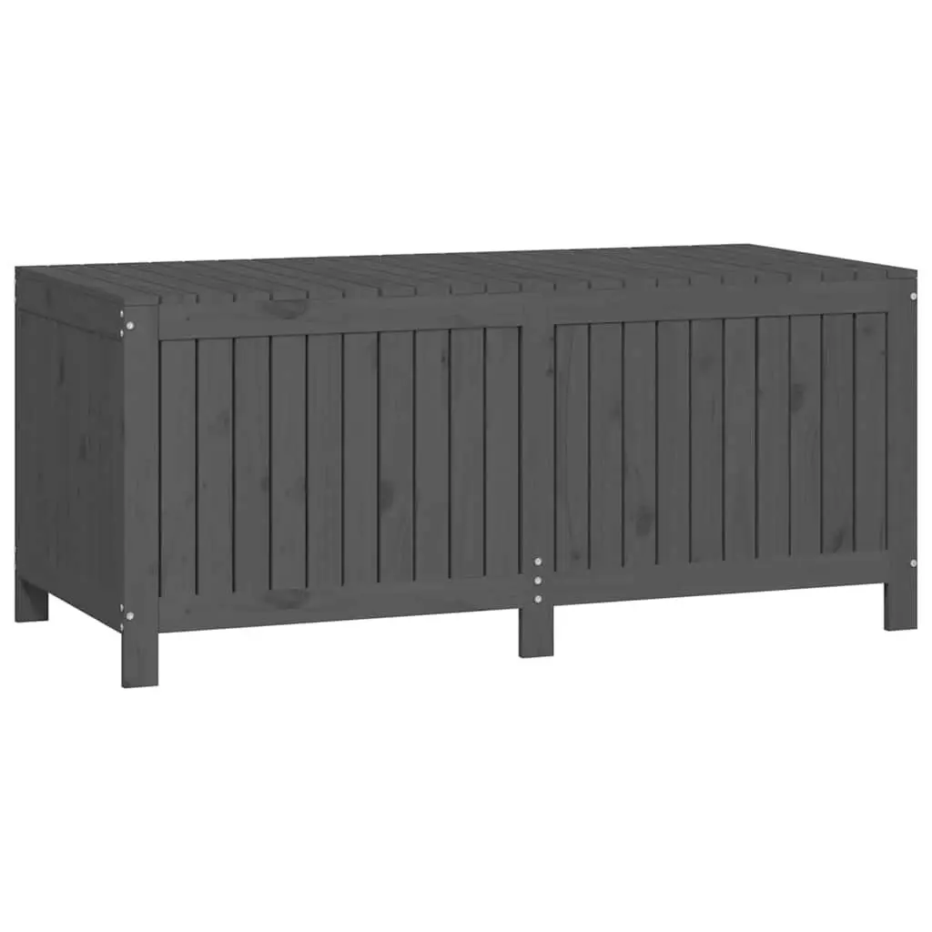 Garden Storage Box Grey Solid Wood Pine Outdoor 147 x 68 x 64 cm