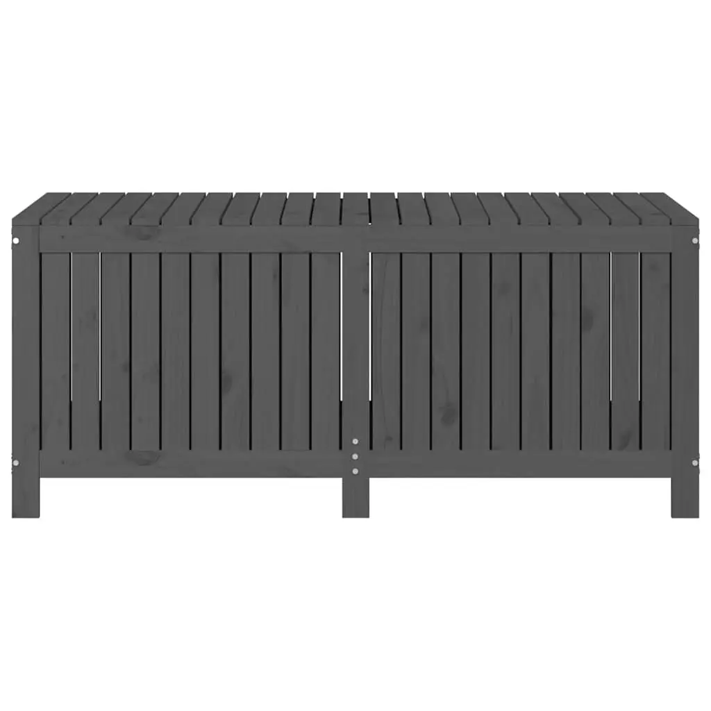 Garden Storage Box Grey Solid Wood Pine Outdoor 147 x 68 x 64 cm