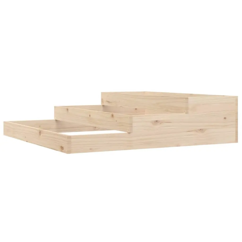 Wooden Planter Box 107x107x27 cm in Solid Pine
