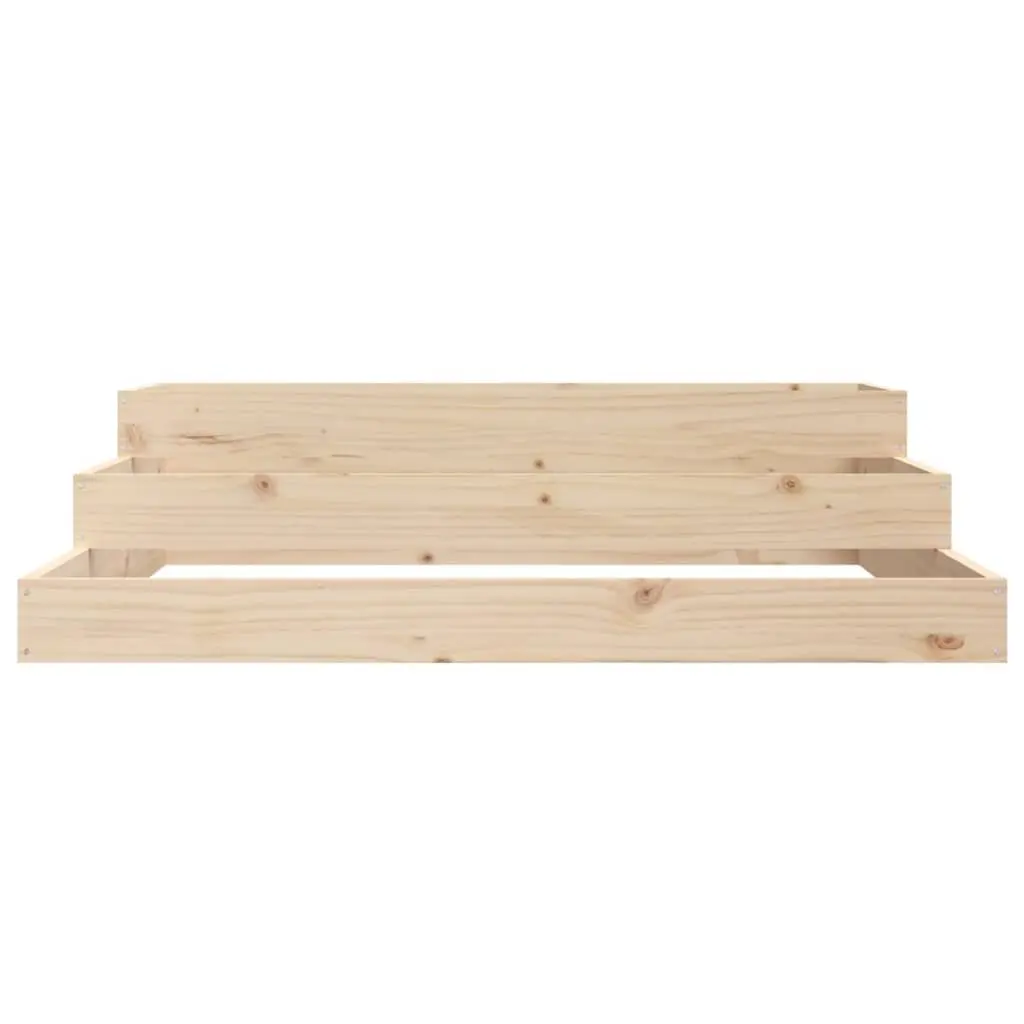 Wooden Planter Box 107x107x27 cm in Solid Pine