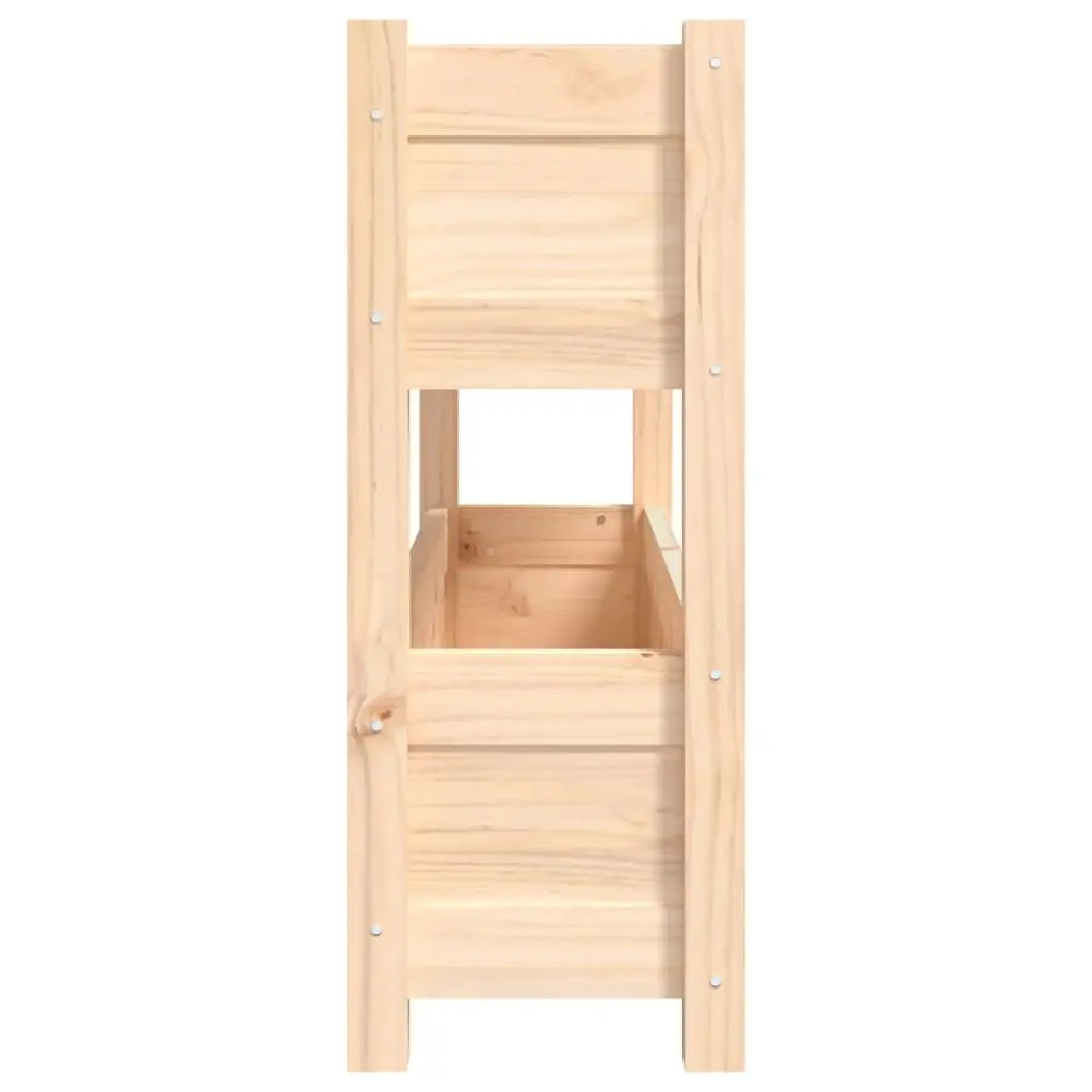 Wooden Planter Box Solid Pine 112x25x66 cm Raised Bed for Flower Vegetable Garden