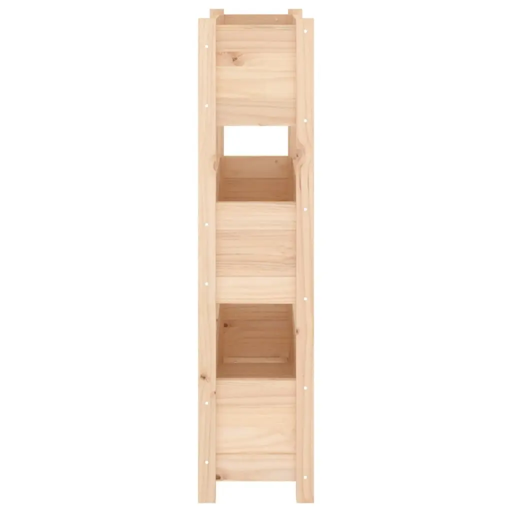 Planter Box 77x25x104.5cm Raised Garden Bed 3 Flower Boxes Solid Pine Wood