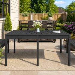 Grey Solid Wood Garden Table: Perfect for Every Outdoor Occasion