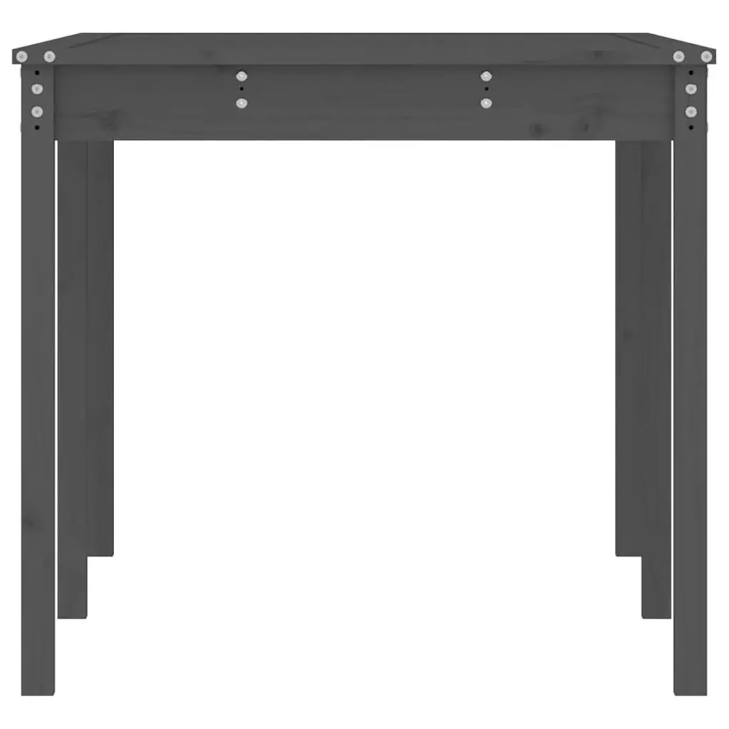Solid Wood Garden Table Outdoor Patio Furniture Grey 159.5x82.5x76cm Pine Frame