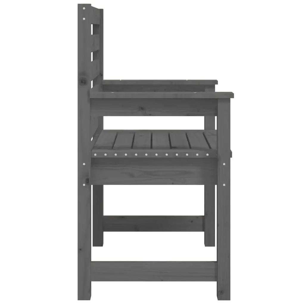 Outdoor Garden Chairs 2pc Grey Solid Wood Pine Patio Seating Dining Relaxing