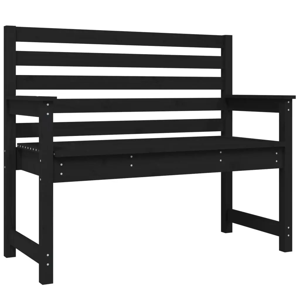 Wooden Garden Bench with Backrest and Armrests for Outdoor Relaxation 109x48x91.5cm
