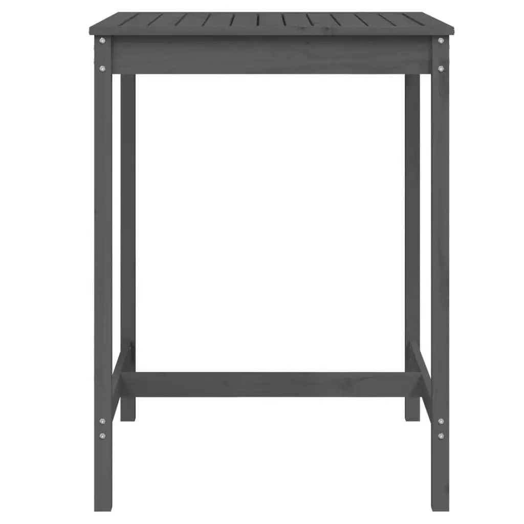 Garden Table Grey Solid Wood 82.5x82.5x110 cm Outdoor Patio Furniture