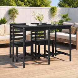 Garden Table Grey Outdoor Patio Dining Furniture Solid Wood Pine
