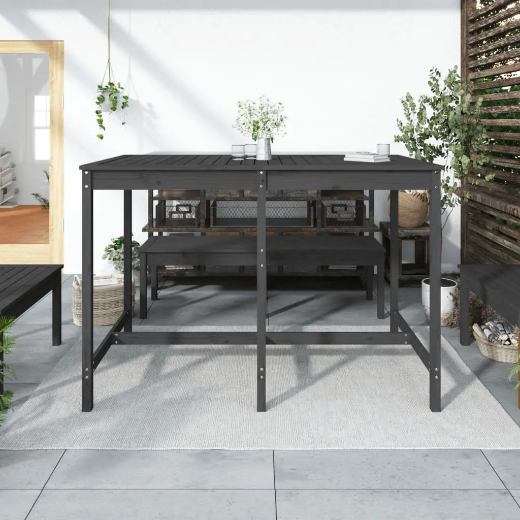 Grey Garden Table for Outdoor Gatherings