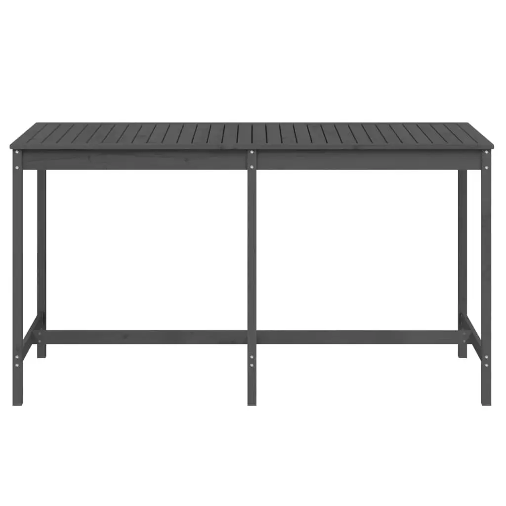 Garden Table Solid Wood Pine Grey 203.5x90x110cm