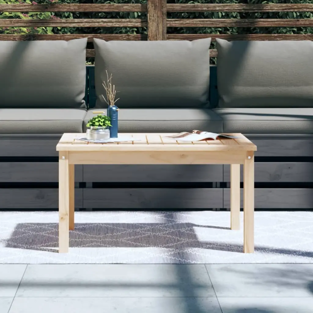 Garden Dining Table 82.5x50.5x45 cm Solid Pine Wood Outdoor Patio Furniture