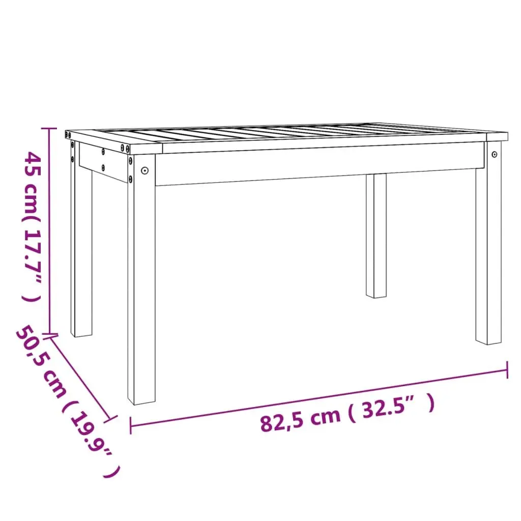Garden Table in Solid Douglas Wood