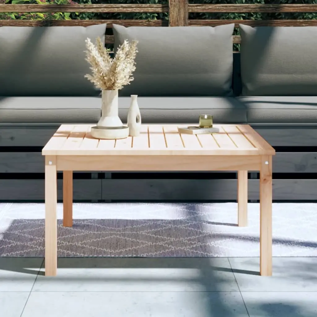 Garden Table Solid Wood Pine Brown 82.5x82.5x45 cm Outdoor Furniture