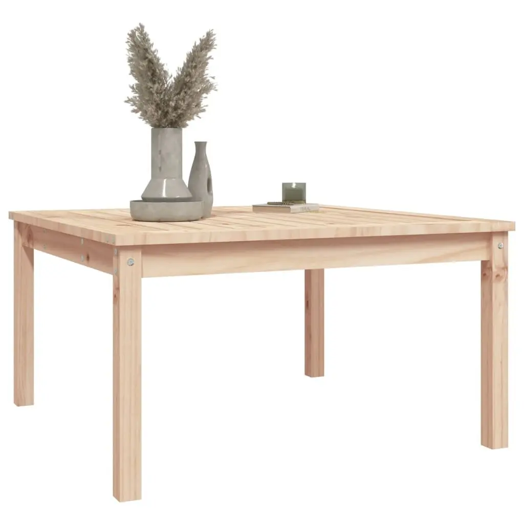 Garden Table Solid Wood Pine Brown 82.5x82.5x45 cm Outdoor Furniture