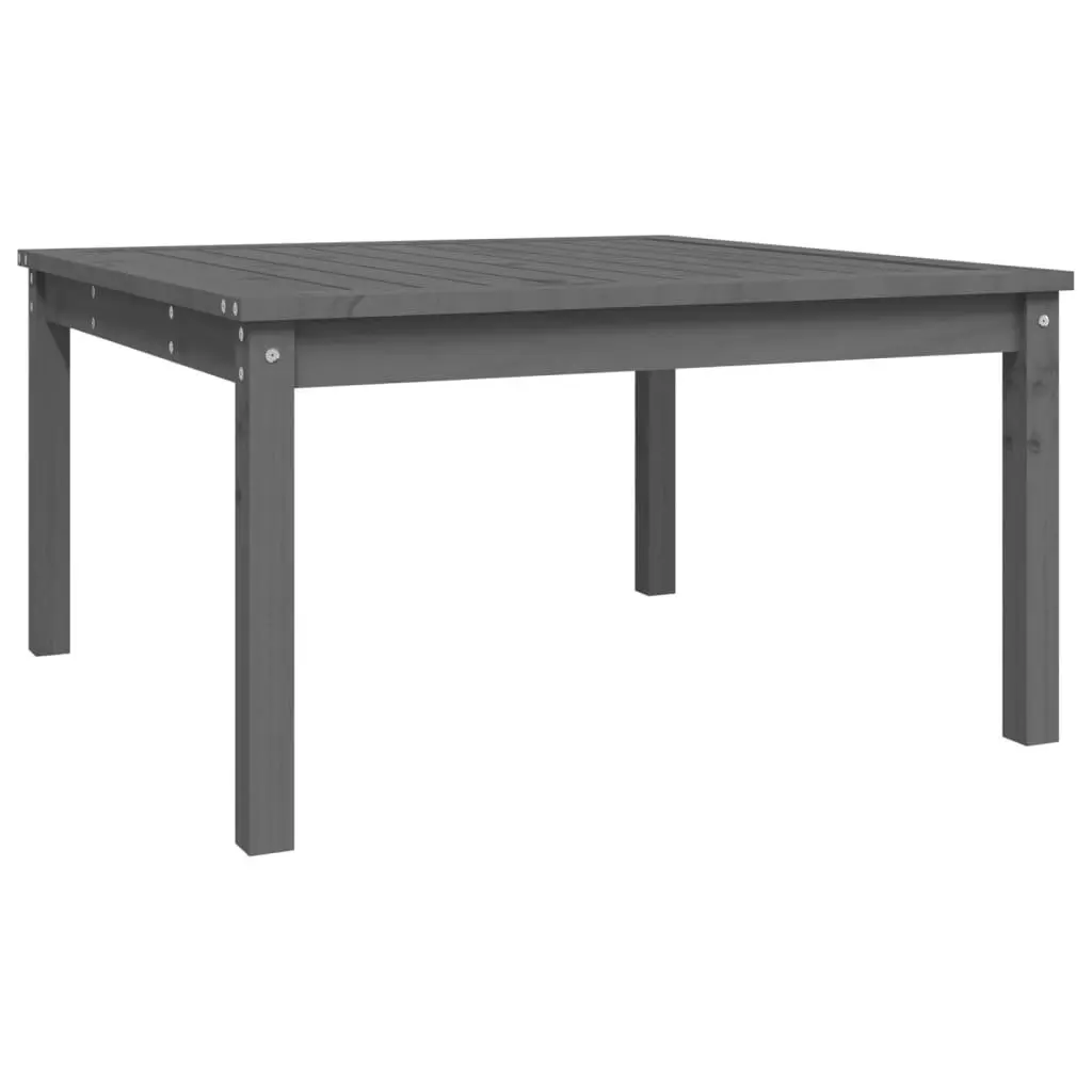 Garden Table in Grey Solid Pine