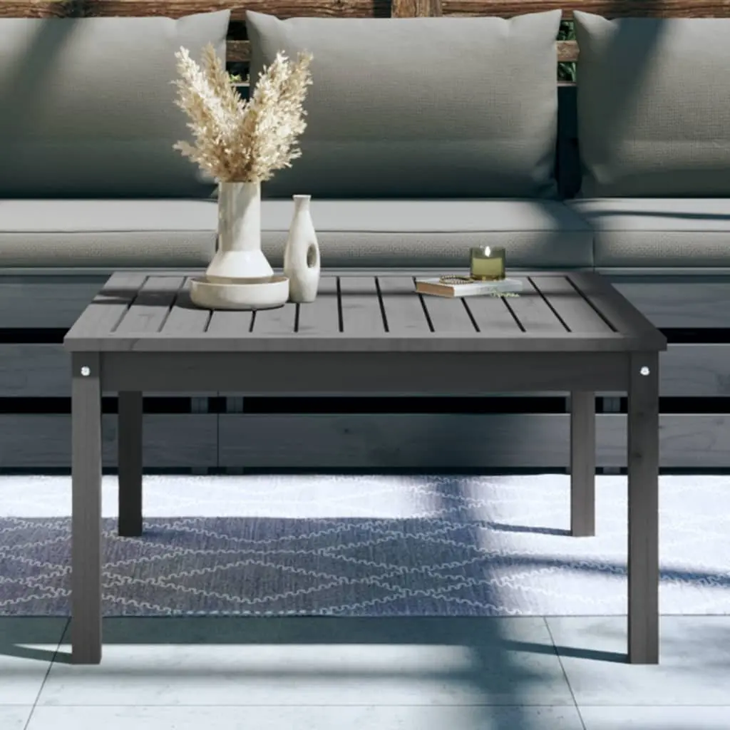 Garden Table in Grey Solid Pine
