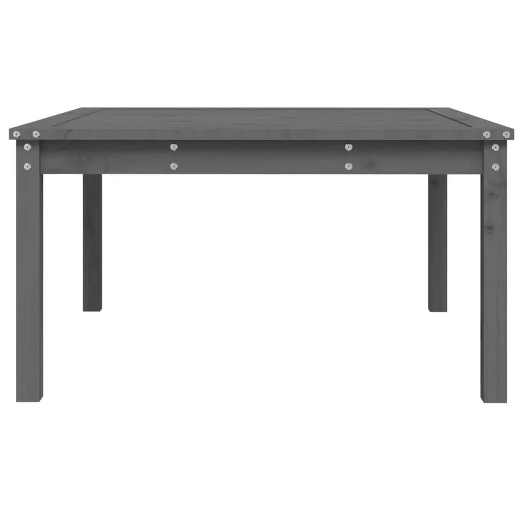 Garden Table in Grey Solid Pine