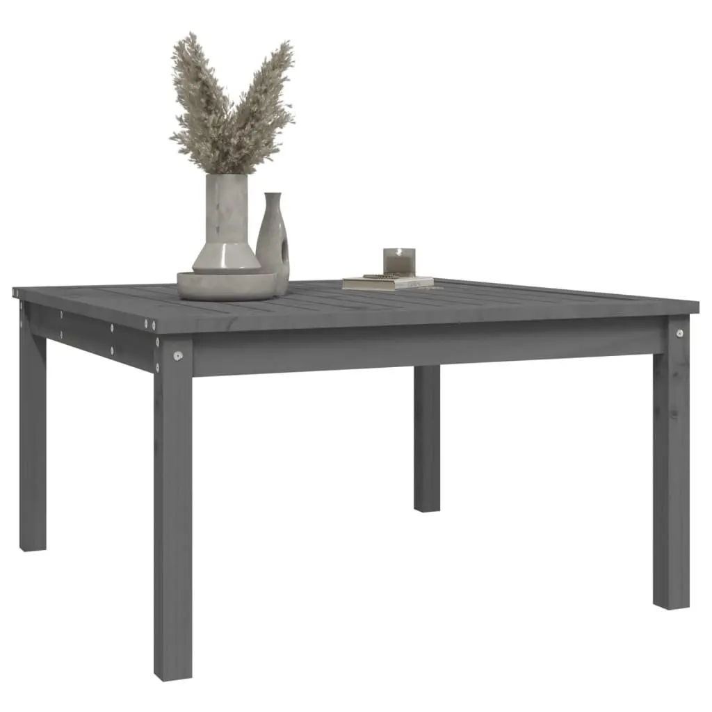 Garden Table in Grey Solid Pine