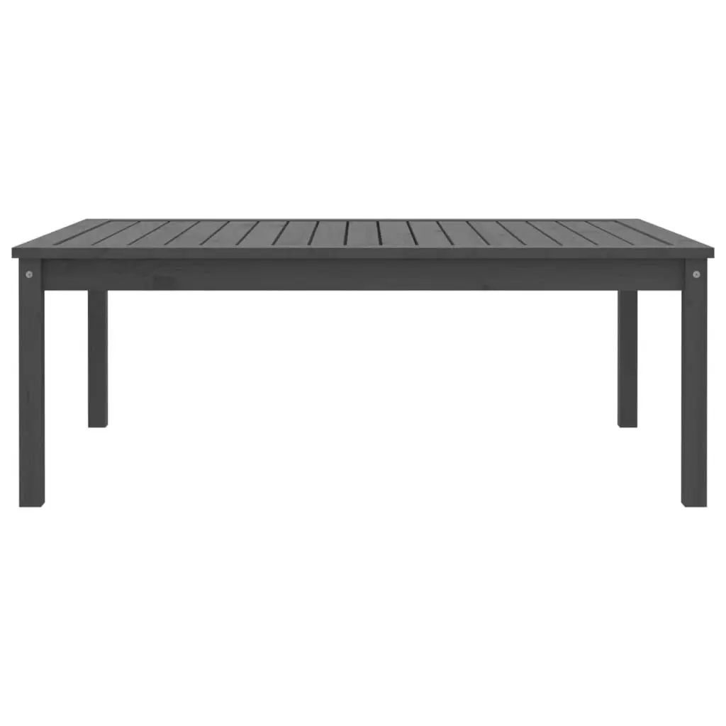 Garden Dining Table Grey Solid Wood Pine 121x82.5x45cm