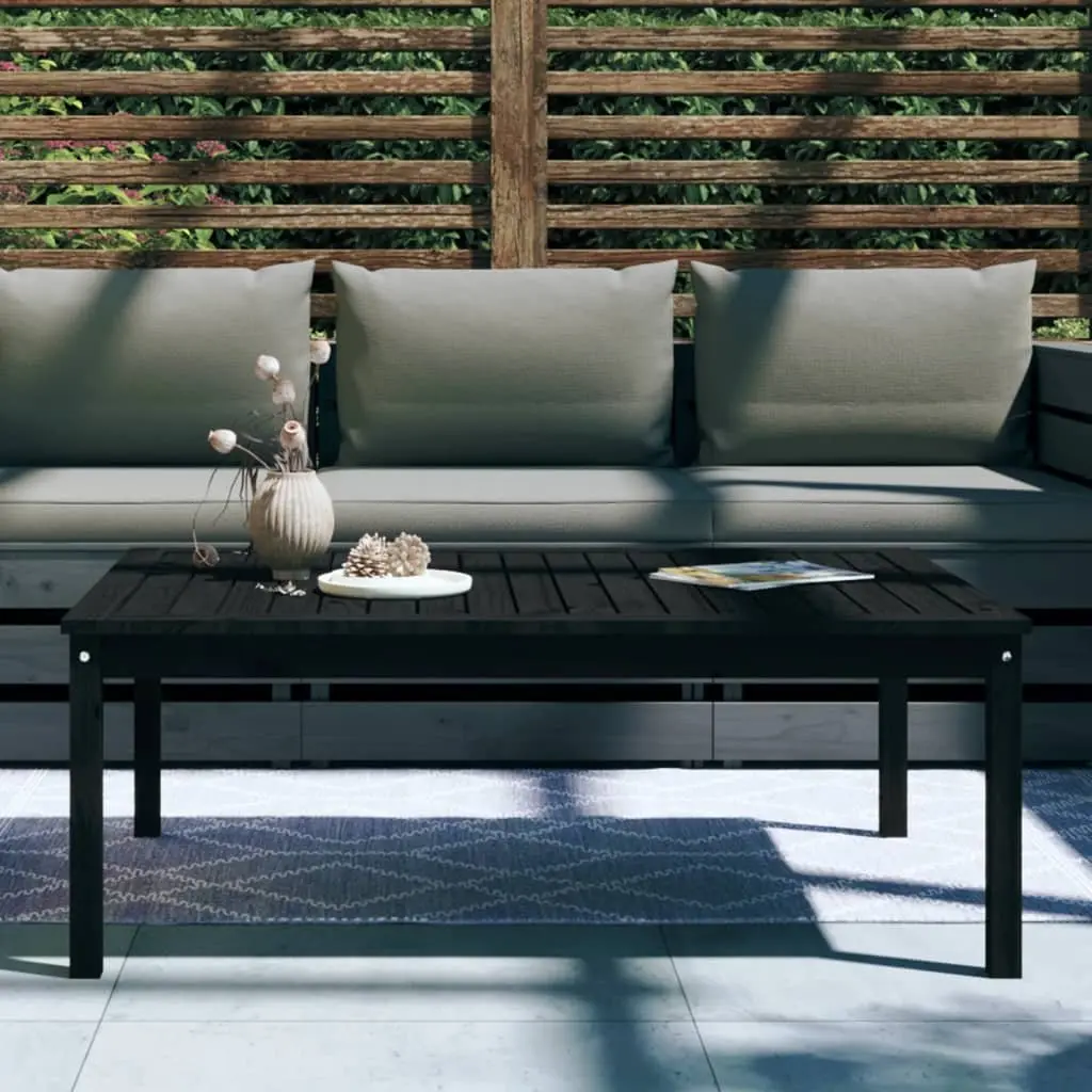 Black Wooden Garden Table
