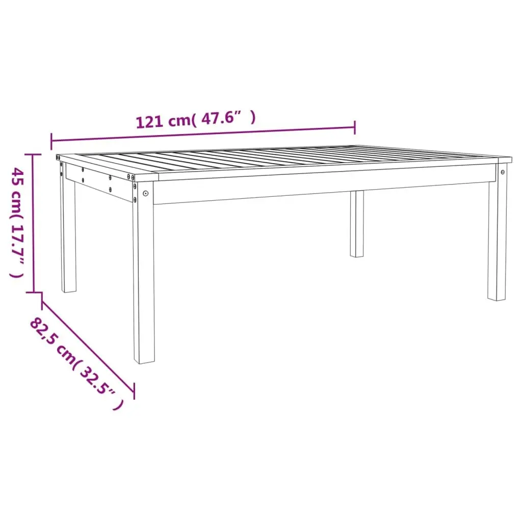 Black Wooden Garden Table