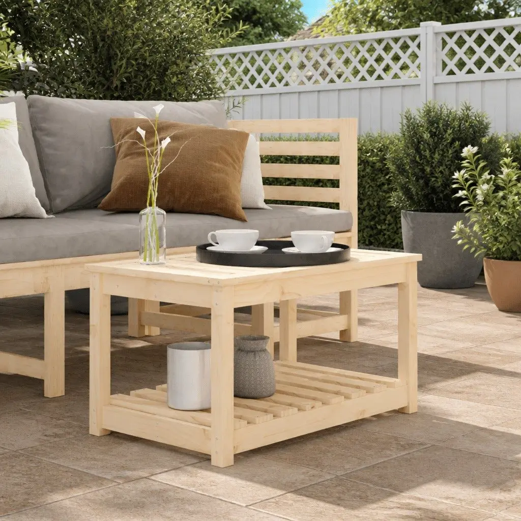 Solid Wood Pine Garden Table 82.5x50.5x45cm