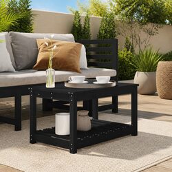 Enjoy Your Outdoors with This Friendly Black Garden Table
