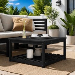 Your Perfect Black Garden Table - 82.5x82.5x45cm