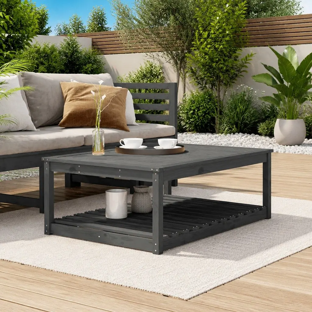 Grey Pine Garden Table for Outdoor Fun