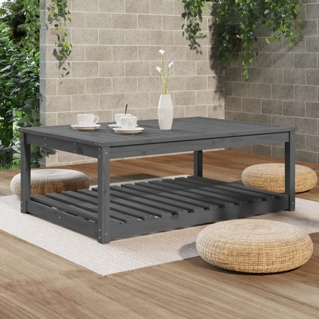 Grey Pine Garden Table for Outdoor Fun