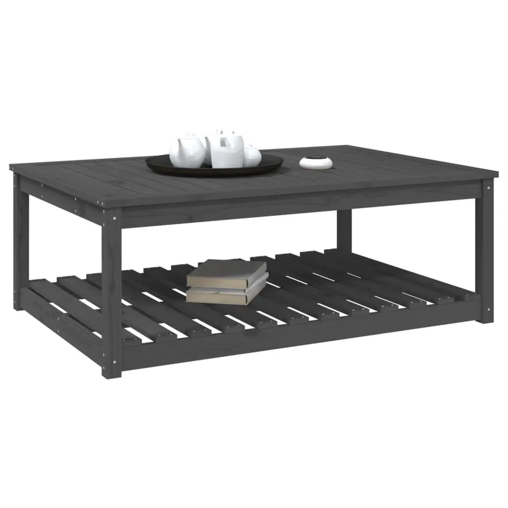 Grey Pine Garden Table for Outdoor Fun