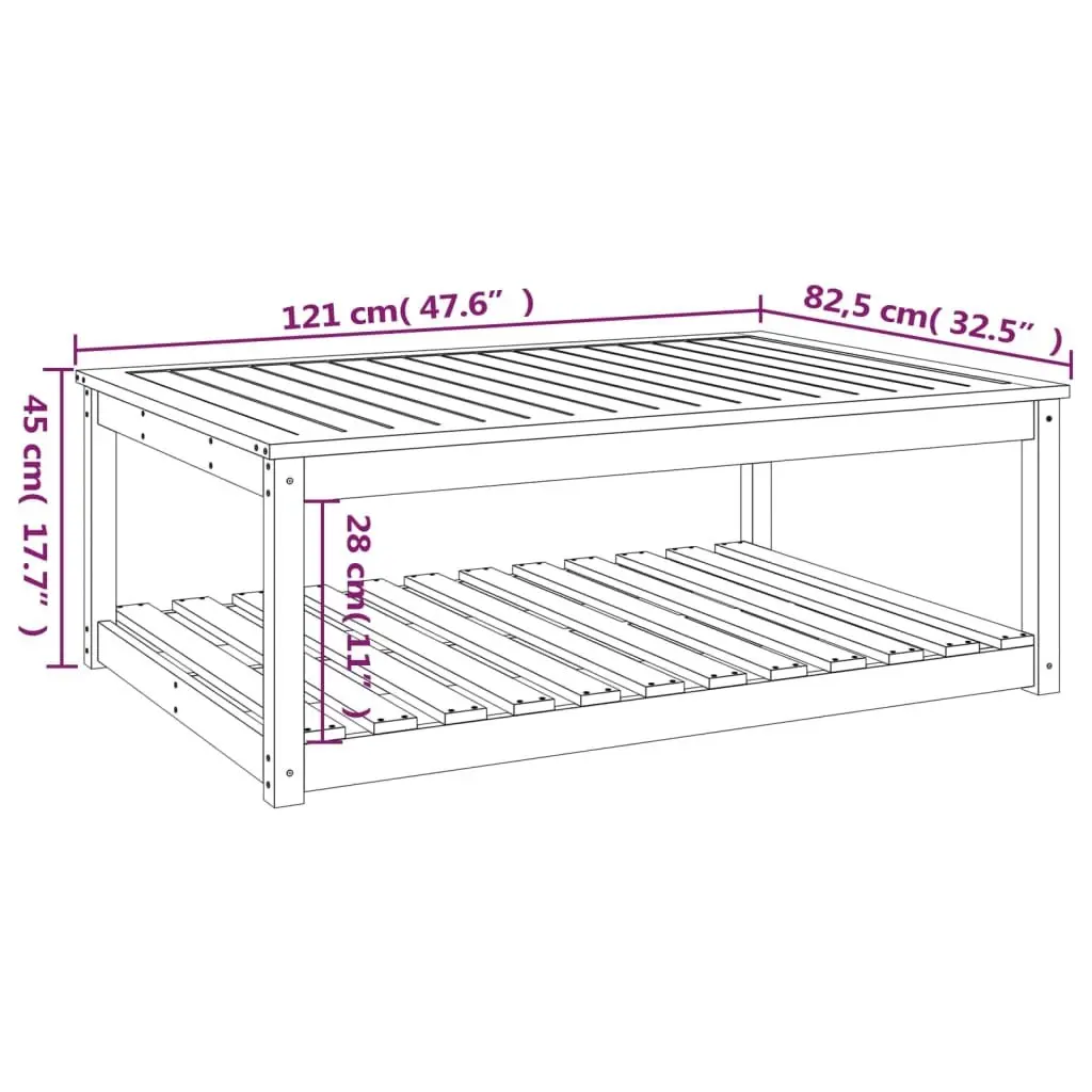 Grey Pine Garden Table for Outdoor Fun
