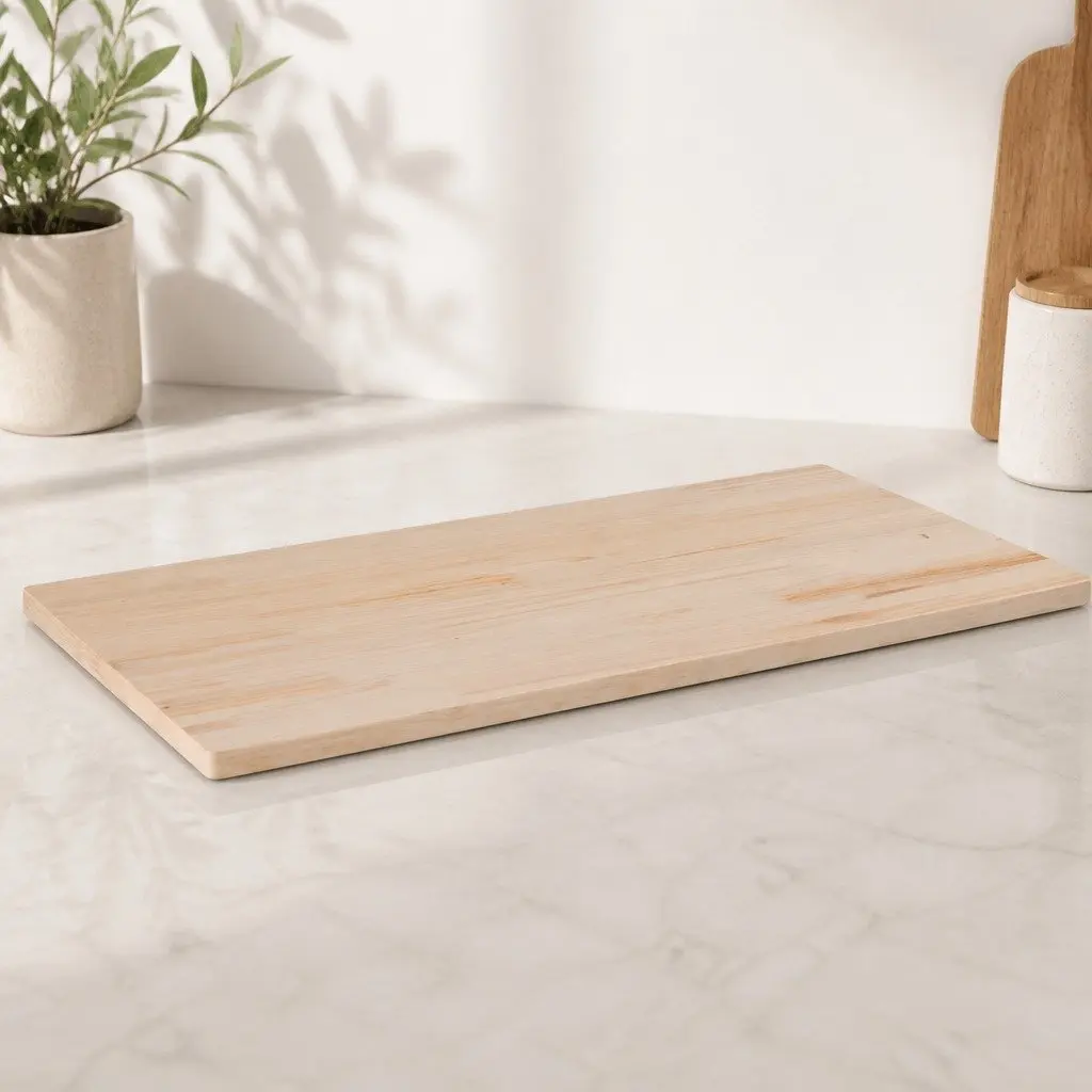 Solid Pine Wood Table Top Rectangular 110x55cm Natural Surface