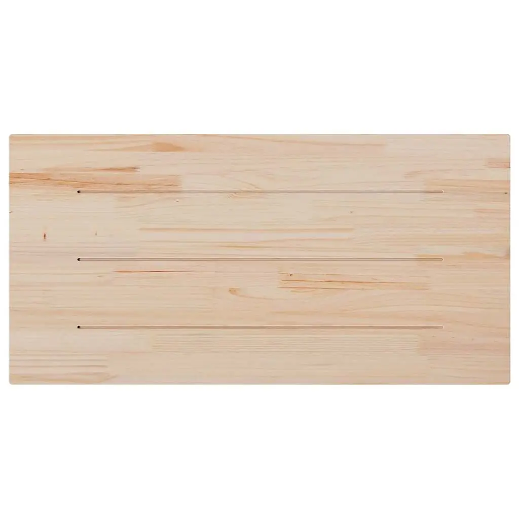 Solid Pine Wood Table Top Rectangular 110x55cm Natural Surface