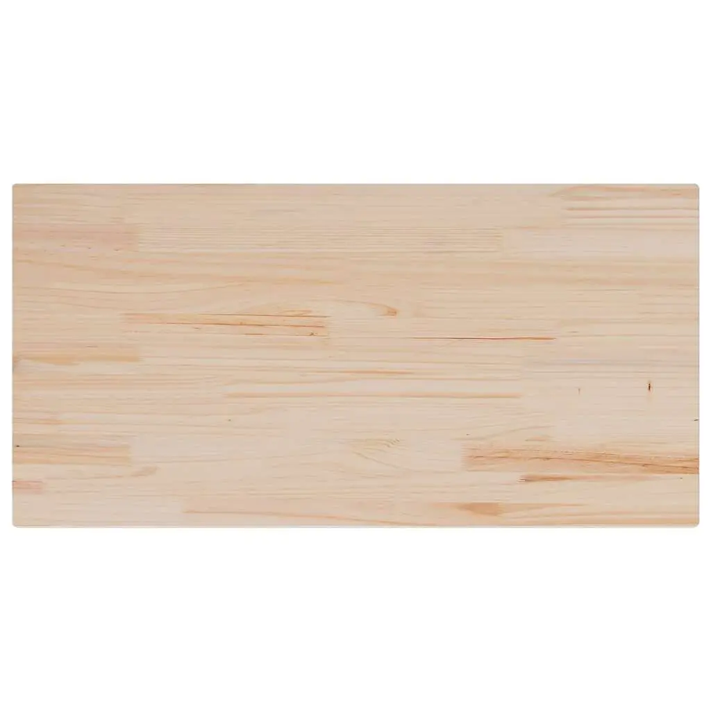 Solid Pine Wood Table Top Rectangular 110x55cm Natural Surface
