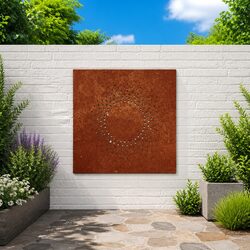 Friendly Corten Steel Garden Wall Decoration 55x55 cm