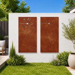 Decorate Your Outdoor Space with Metal Flower Art 105x55cm