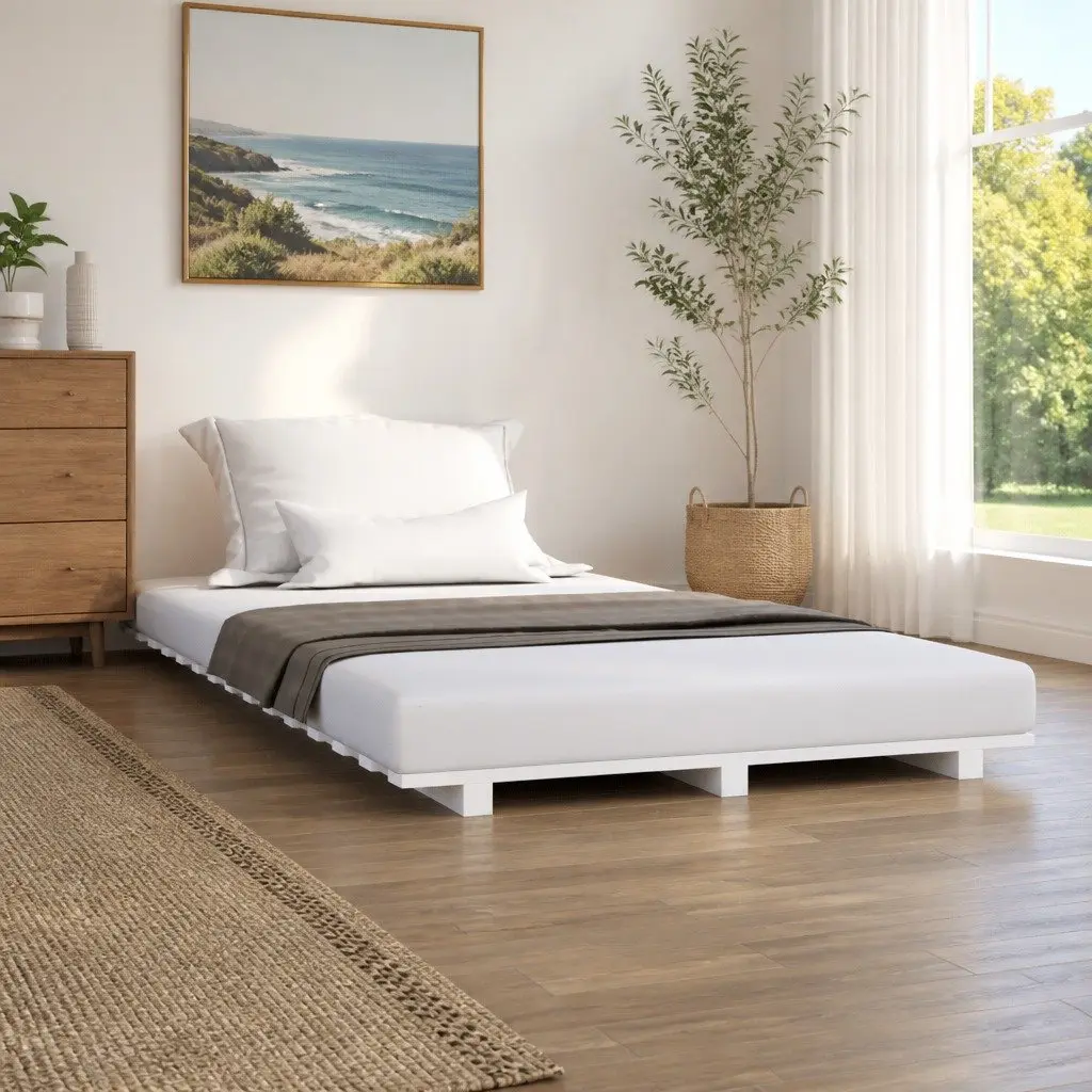 Solid Pine Wood Bed Frame 90x190 cm