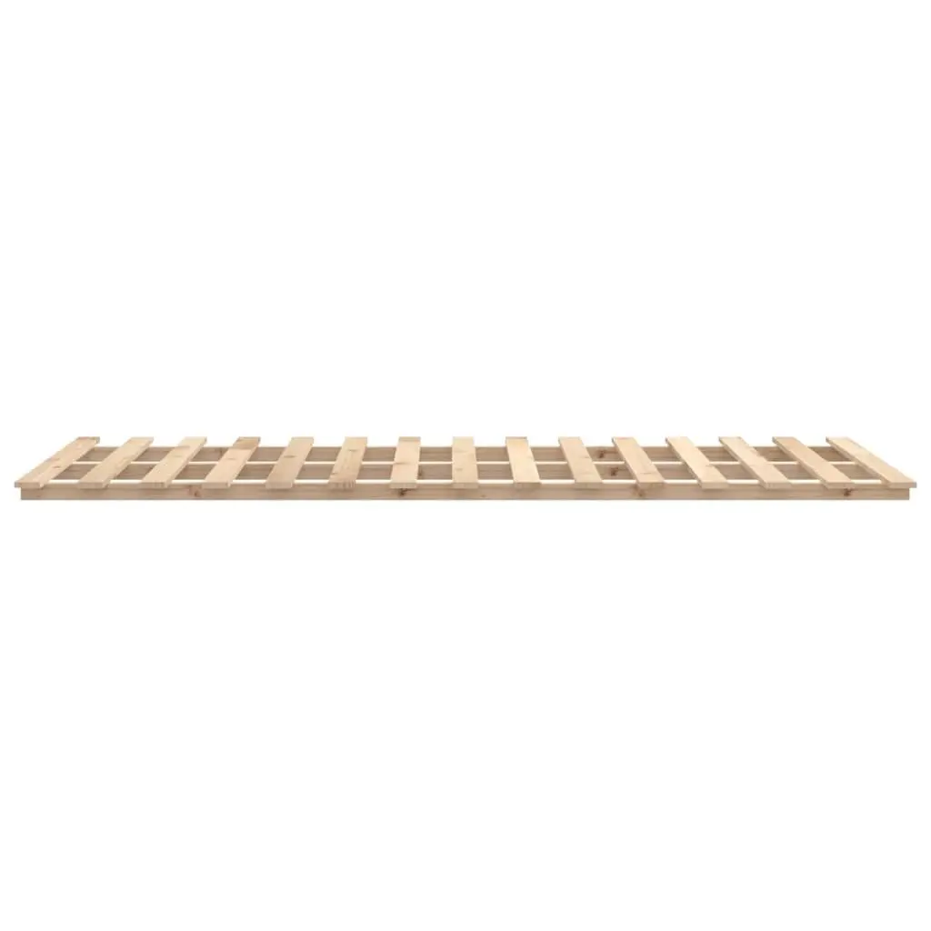 Pine Wood Bed Frame Brown Sturdy Slatted Base 135x190 cm