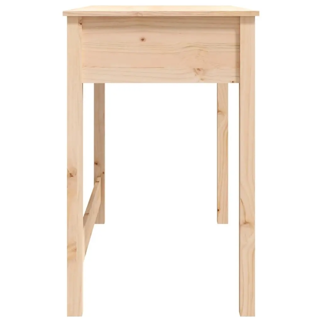 Solid Pine Wood Desk with 2 Drawers Brown 100x50x78 cm