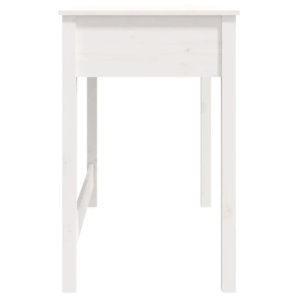 Solid Wood Pine Desk with Drawers White 100 x 50 x 78 cm Office Study Computer Furniture